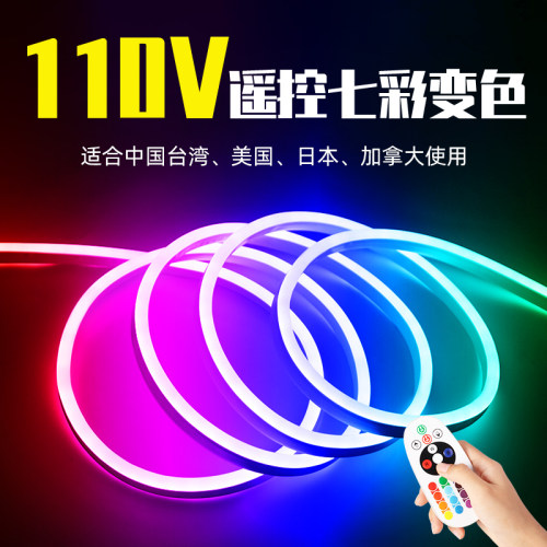 110v遥控防水彩色软灯带