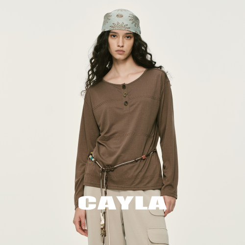 天丝特种绣宽松休闲长袖