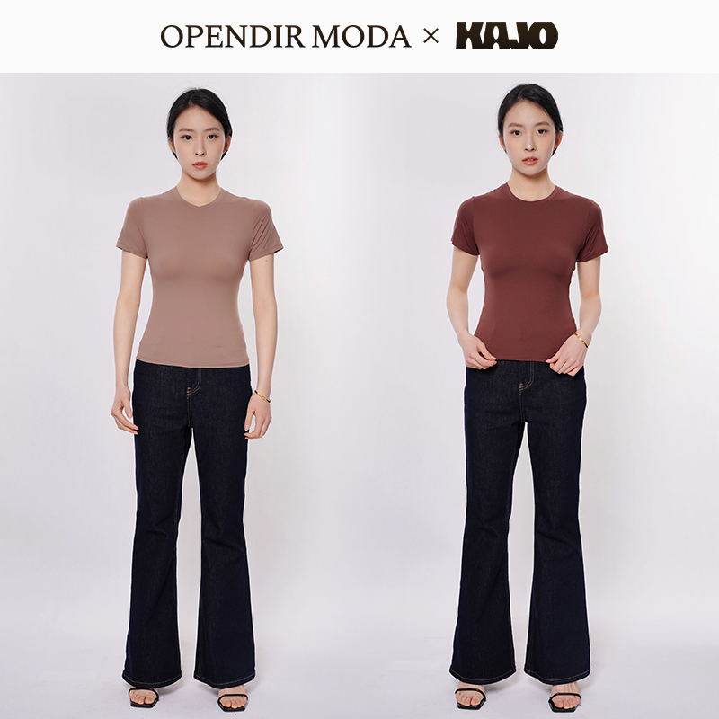 KAJO美式胶囊衣圆领短袖