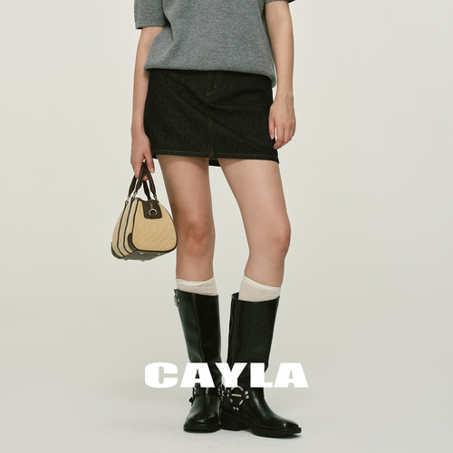 CAYLA极简小A版牛仔裙裤