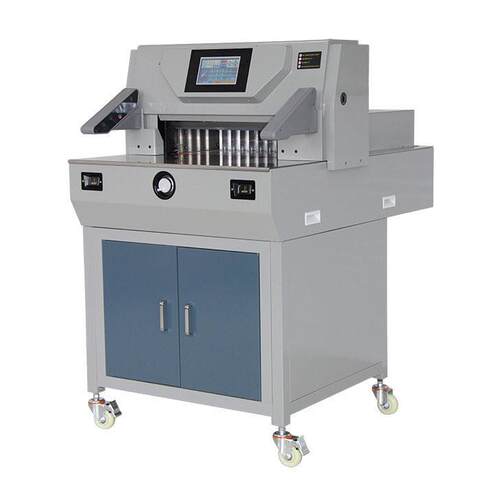 HL-500V9快速程控切纸机7寸触屏控制切纸尺寸500X500X90mm