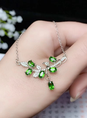 裸石时尚风学生银项链