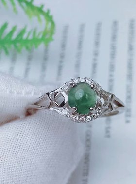镶嵌水晶碧玺裸石轻奢款戒指空托