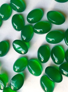 天然精品绿玉髓椭圆戒面裸石蛋面