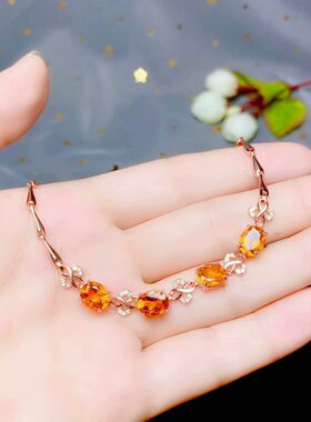 s925银4粒裸石镶嵌来戒面红宝石