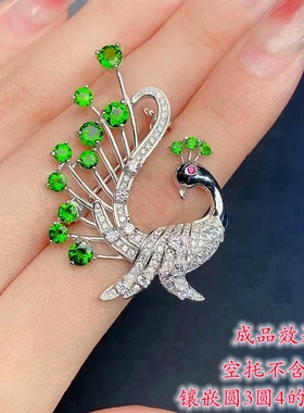 网红流行配件纯银胸针吊坠空托