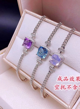 其他女纯银手链银空托