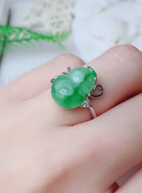 s925银女款葫芦戒指空托尺寸来等