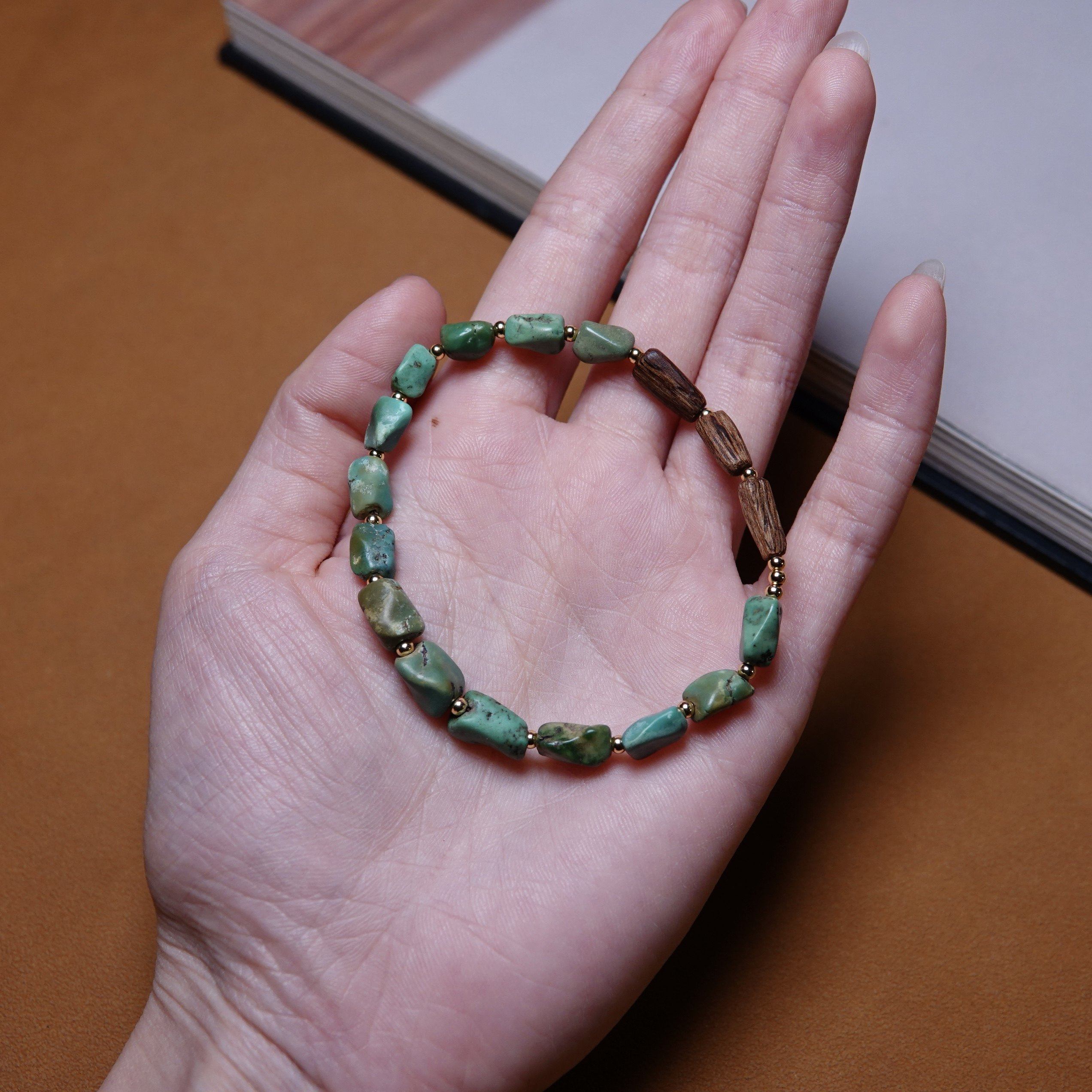 天然原矿随型老绿松石单圈沉香木配珠全品文玩纯手工DIY随身配饰,饰品/流行首饰/时尚饰品新,手饰/手串,淘宝优惠券,粉丝福利购,淘宝优惠卷