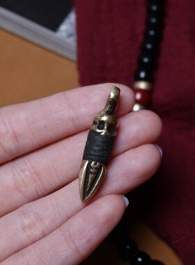牧区实心利马铜尸陀林老普巴杵随身吊坠全品文玩DIY念珠侧挂挂件