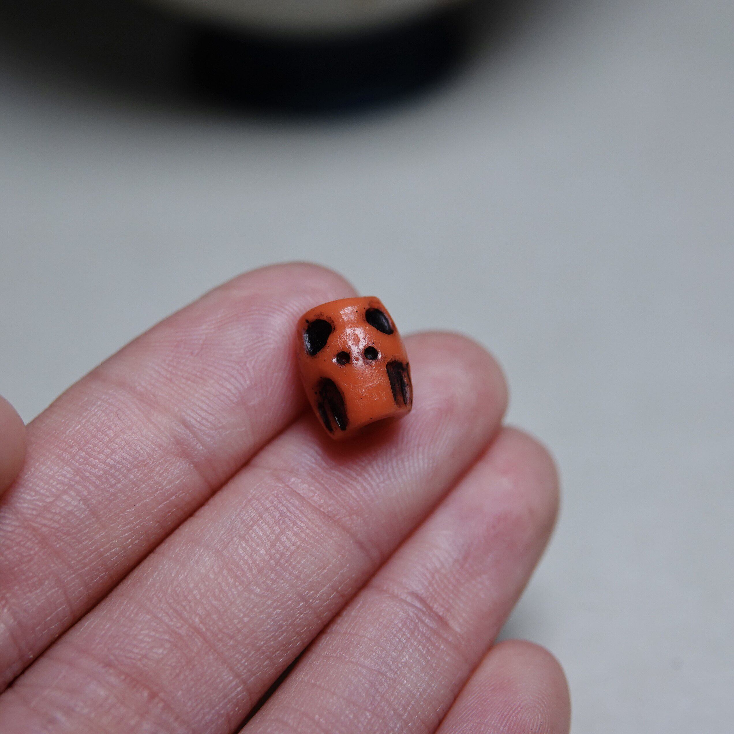 牧区原生态老琉璃尸陀林主单珠文玩纯手工DIY念珠手串腰珠配饰