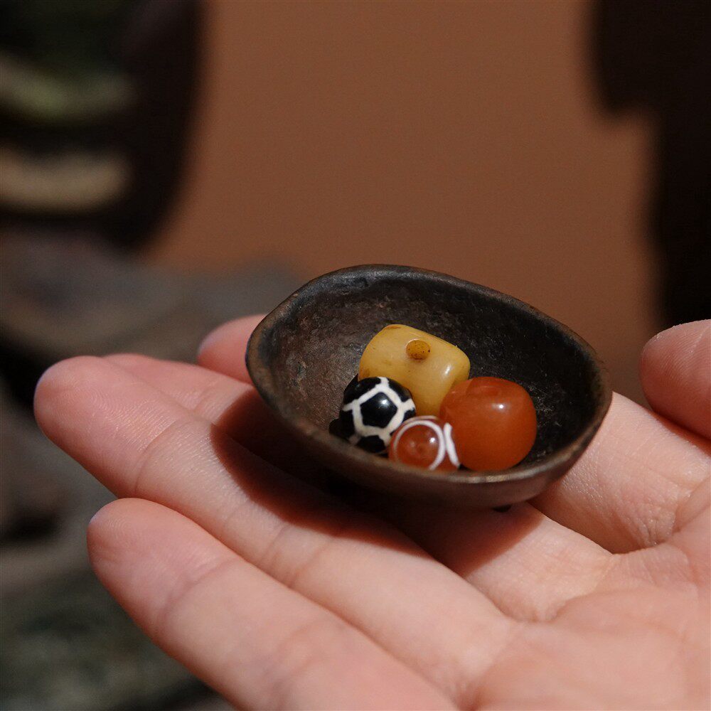 开门天铁托甲老托巴供碗罕见小尺寸随身实修显修灌顶特殊仪轨法器