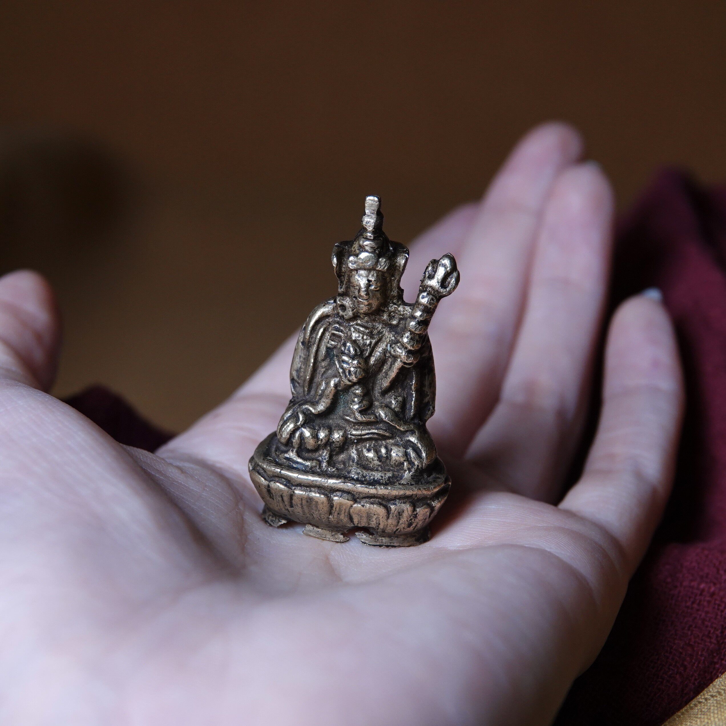 藏区到代利马铜小佛像可装藏嘎乌盒随身挂件吊坠供养摆件一图一物