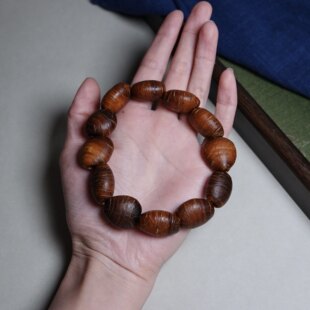 特殊角质手串满收缩开片大孔道文玩手工DIY念珠配珠随身竹丝纹理