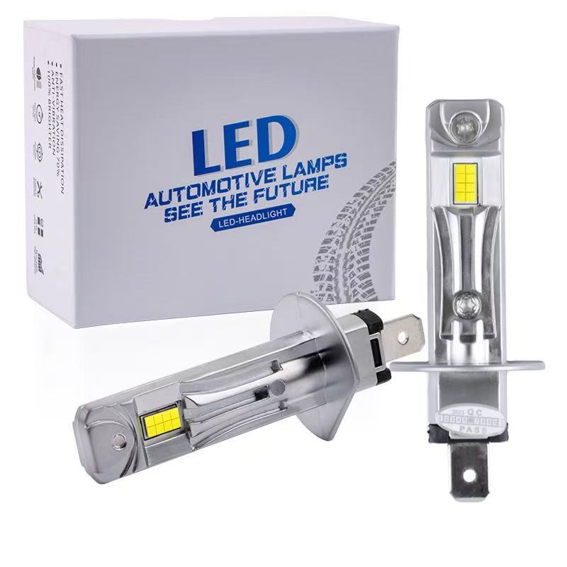 h7车灯泡改装h4近光远光300W超亮9005汽车LED大灯h11风扇一体化H1