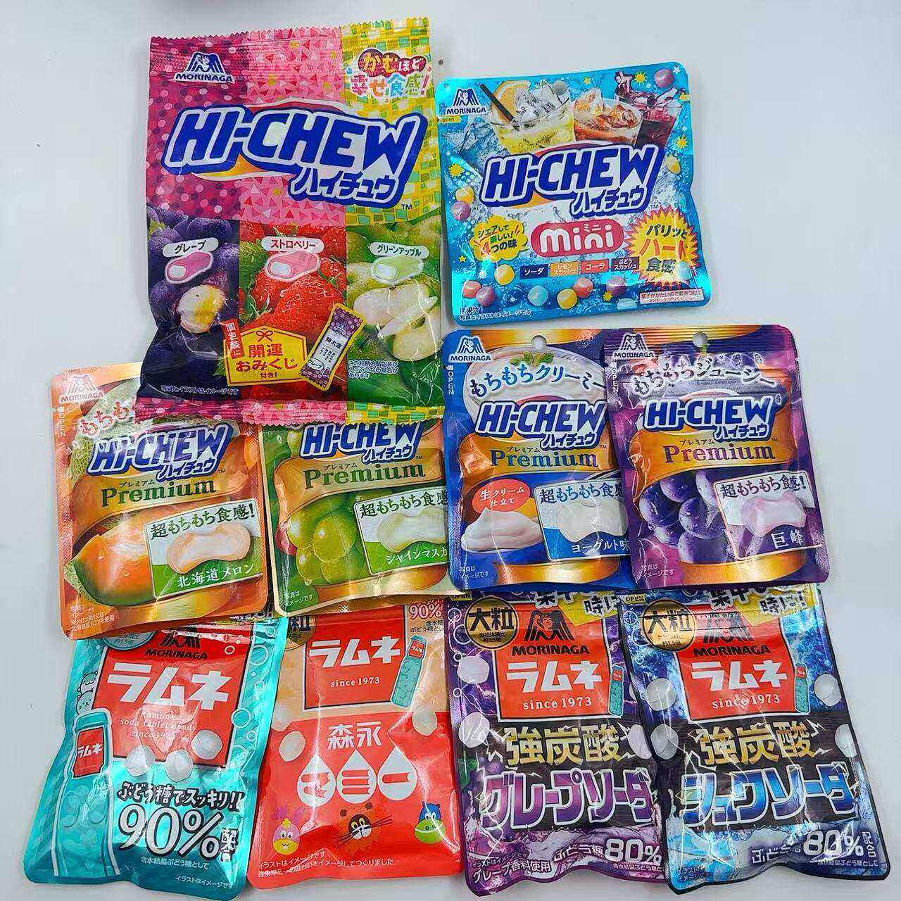 4件包邮日本零食好吃推荐morinaga森永夹心水果软糖嗨啾糖果混合