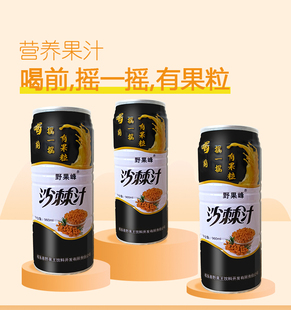 山西大同右玉特产 野果峰野生沙棘小果粒沙棘汁果汁饮料960ml/罐
