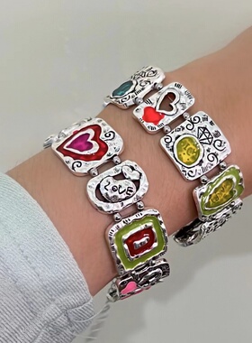 手链爱心几何滴油爱心手链