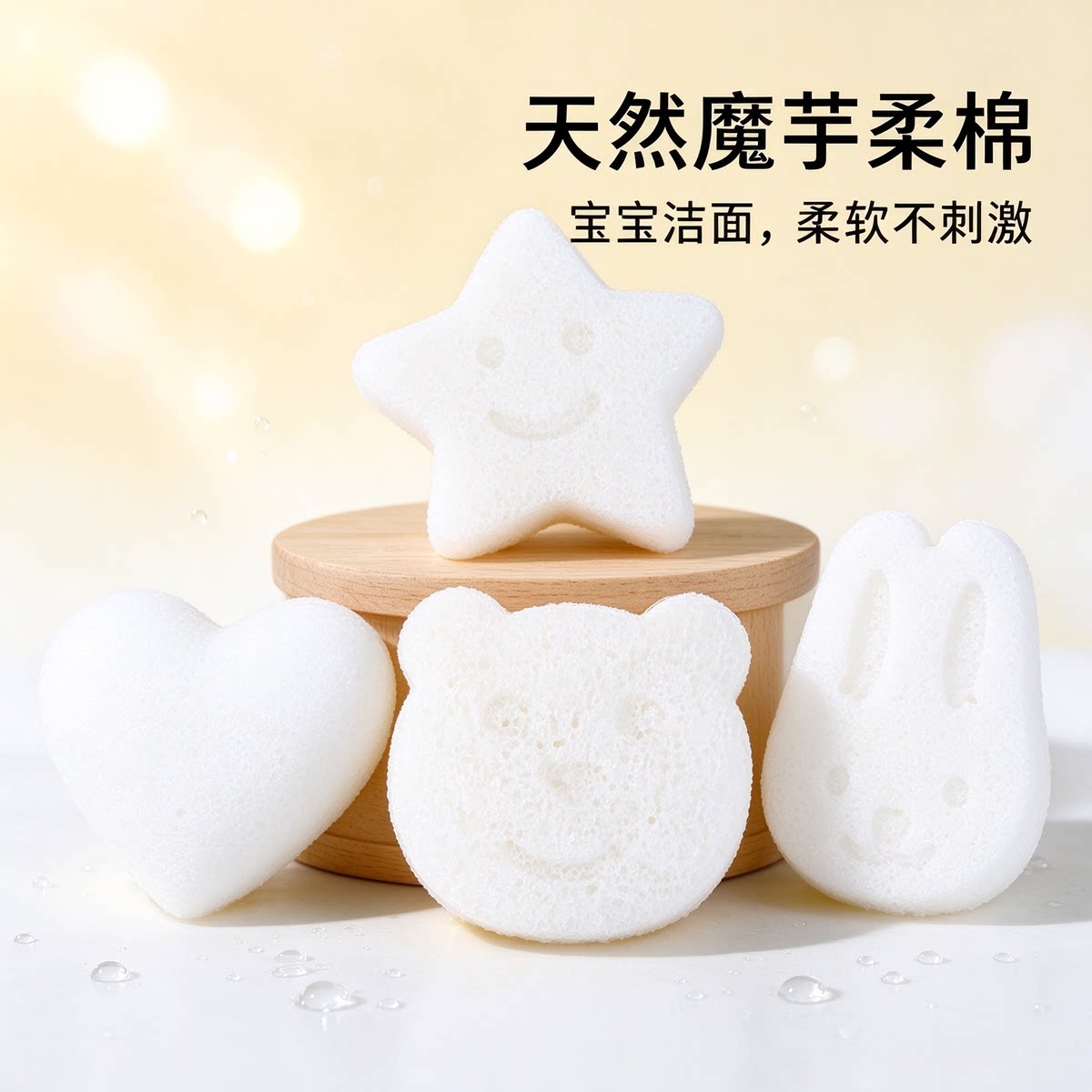 摩芋卡通儿童洁面卸妆粉扑