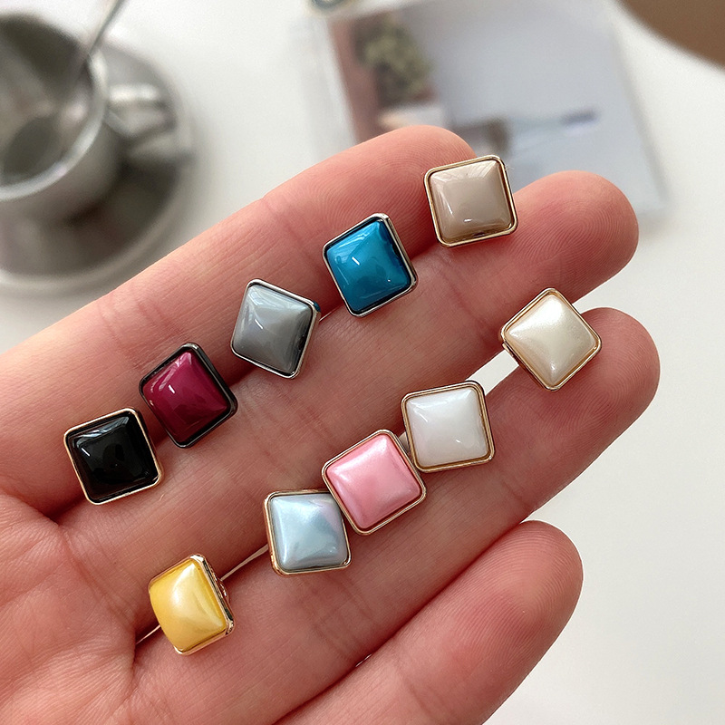 艺森ESSTUDIO细边方形金属钮扣金