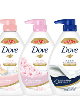 多芬（Dove）沐浴露400G+80G 香味持久滋养嫩肤保湿沐浴乳液男女
