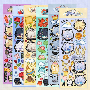 崩坏星穹铁道同人周边刃景元丹恒白厄星期日咕卡贴纸DIY手帐贴画