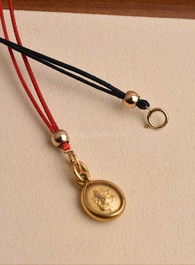 梵绳艺挂小吊坠佛牌蜡绳项链挂绳