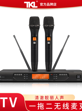 TKL/NP500专业无线话筒一拖二u段家专用家庭KTV专用防啸叫麦克风