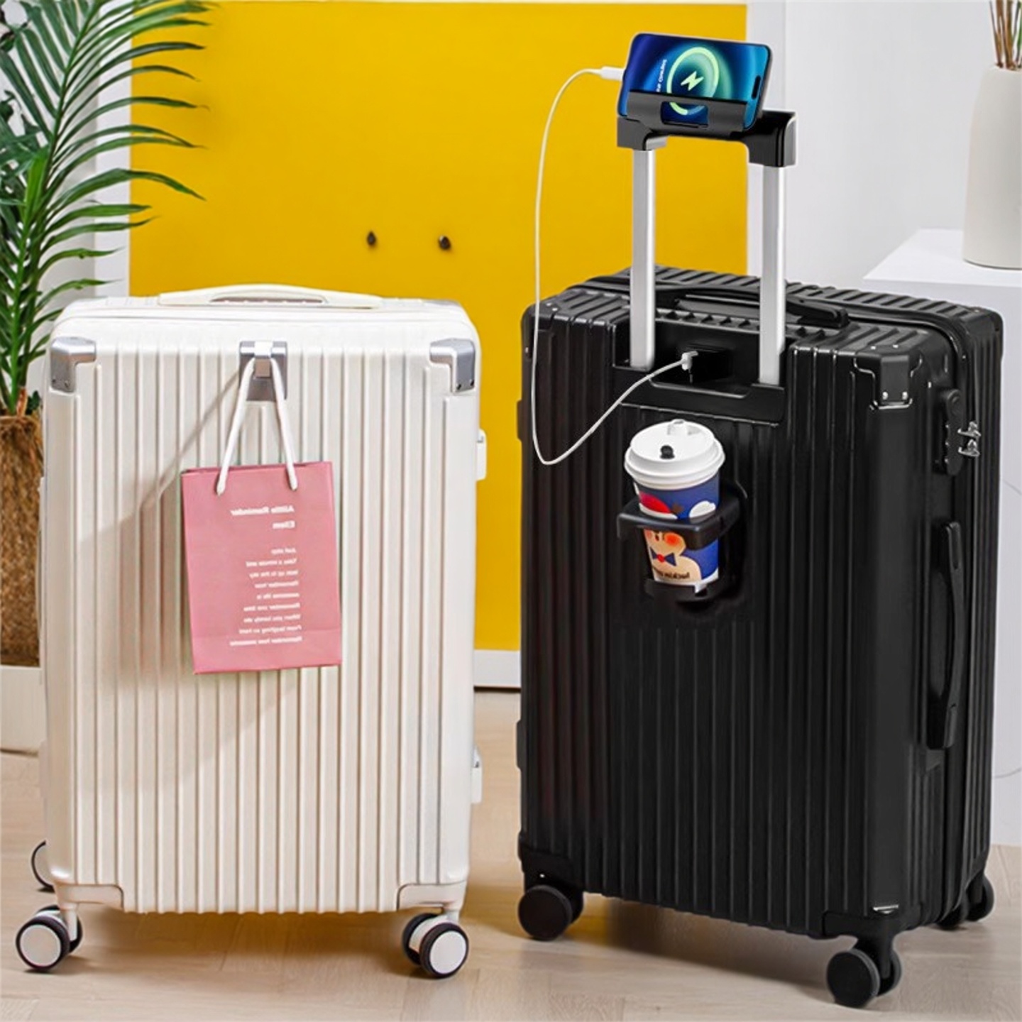 2025新款多功能行李箱拉杆箱女20寸结实耐用大容量旅行密码登机箱