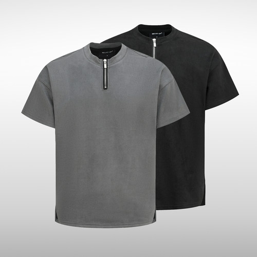 BEVANUP麂皮廓形短袖