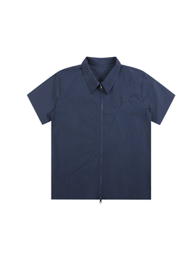 BEVAN UPIUPF50+*侧弧隐藏式拉链烧花领口衬衫