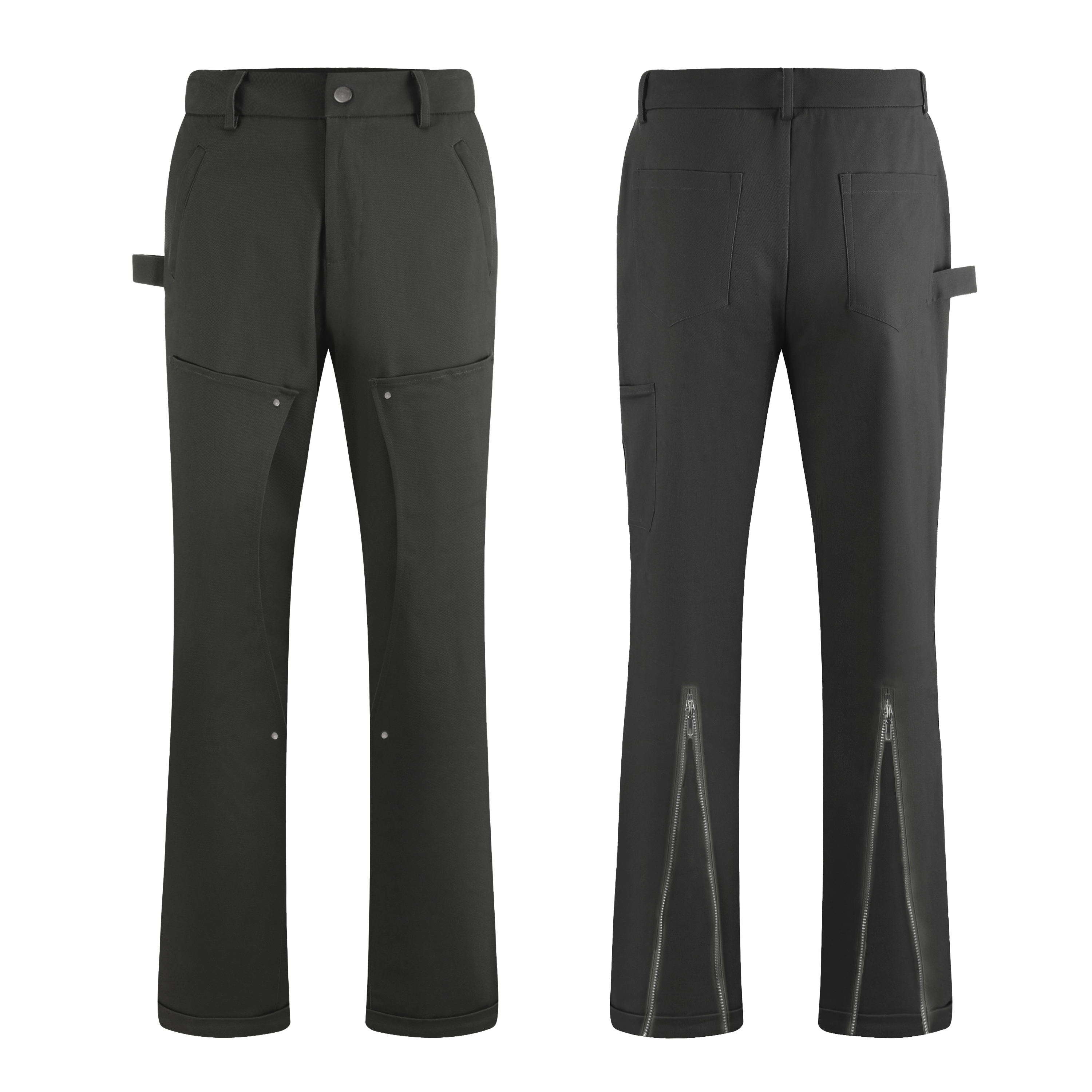 BEVAN UP丨Stick Cloth Trousers* 澳产高密立裁镂空贴布微喇长裤 男装 休闲裤 原图主图