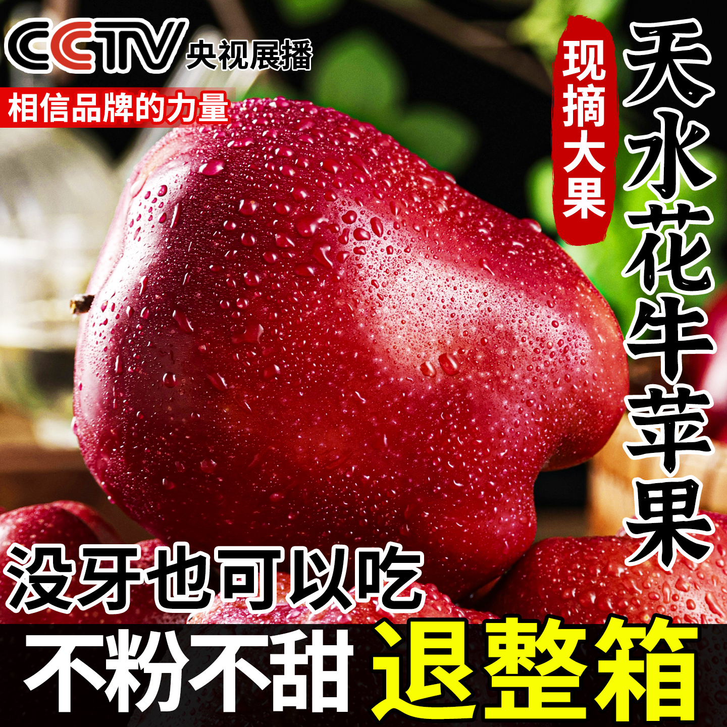 10斤天水花牛苹果不粉面退整箱！