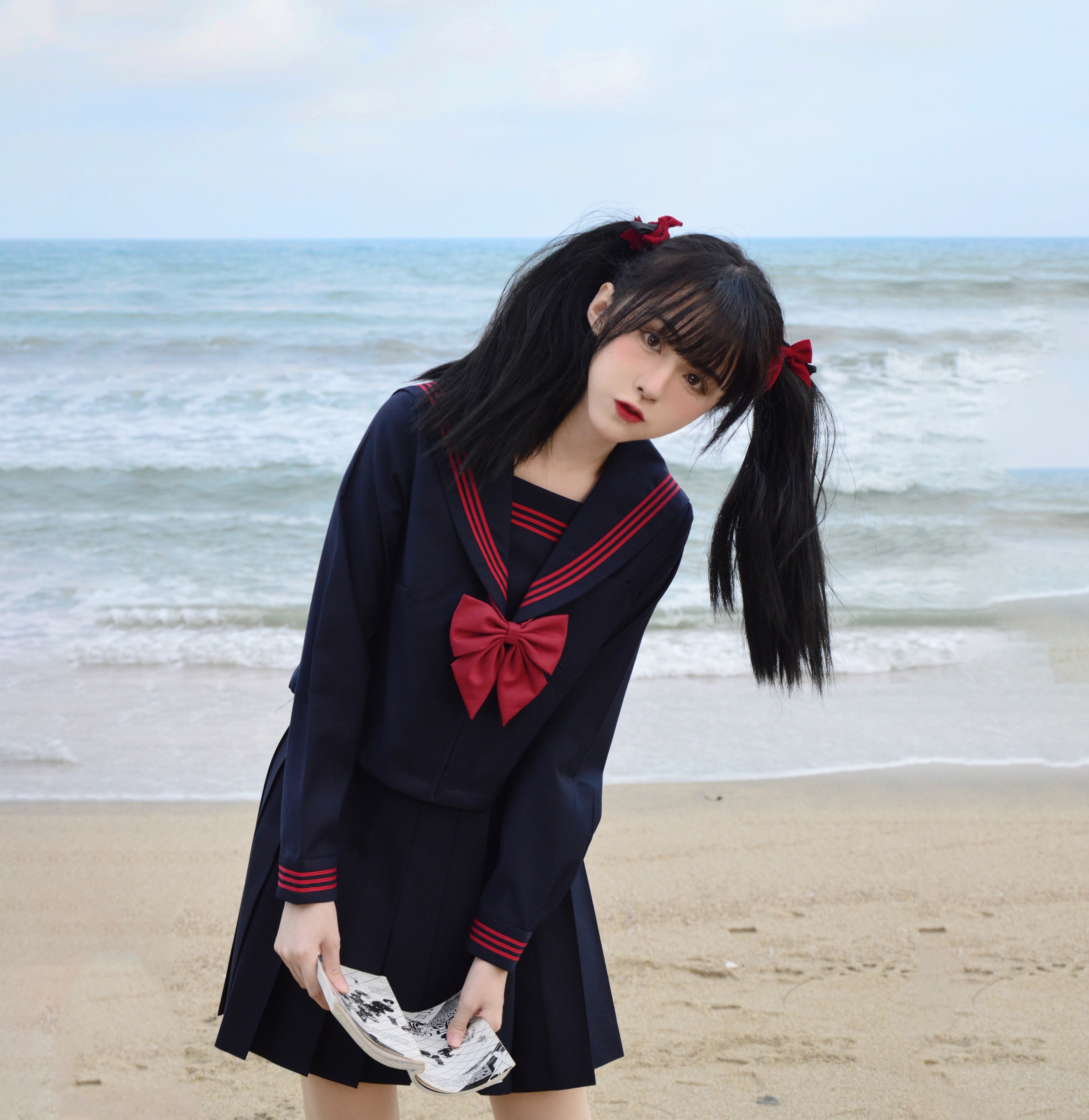 赤三本jk制服正版基础款日系学院不良暗黑风原创正统水手服现货女