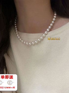施家珍珠项链fever同款毛衣链2026新款爆款高级感颈链女夏季百搭