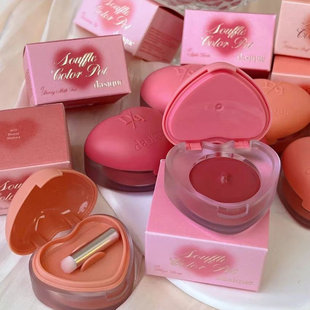 韩国dasique代曦可爱心多用膏唇颊两用眼影唇泥腮红哑光显白正品