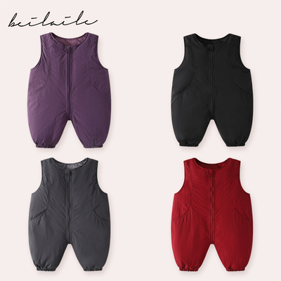 【羽绒冲锋加厚三防背带裤 小乐妈咪】背带婴儿童小童女童衣服J18
