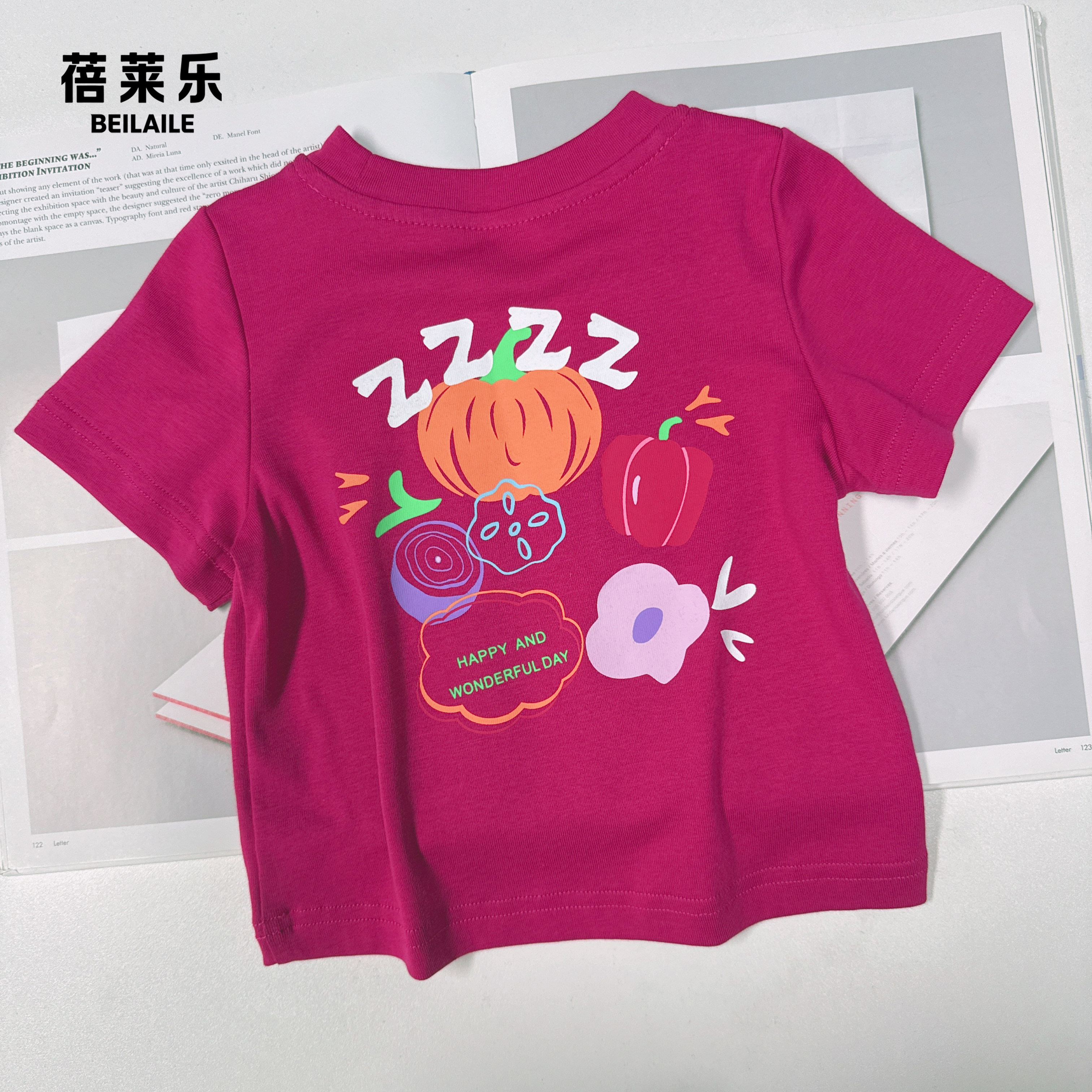 【亲子卡通短袖T 小乐妈咪】婴儿装男女童短袖T恤夏装宝宝D17