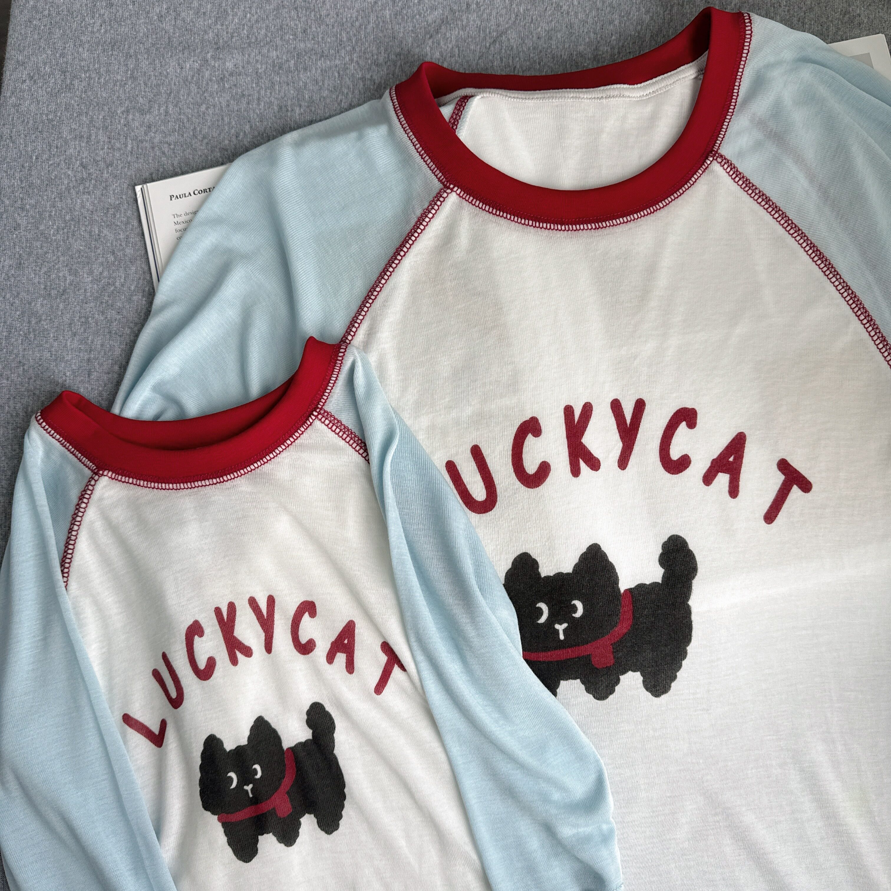 【莱赛尔亲子长袖T 小乐妈咪】婴儿装男女童短袖T恤夏装宝宝夏季E