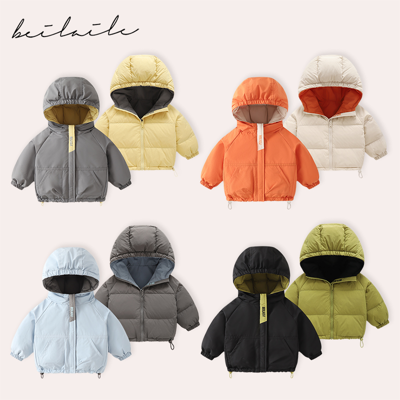 蓓莱乐中长款加厚女白鸭绒