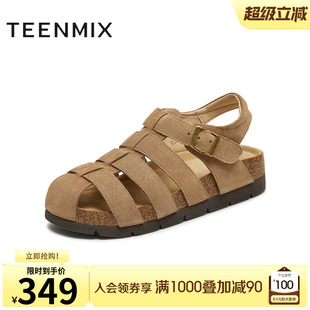 KL009BH5 天美意厚底增高复古罗马凉鞋 女外穿休闲凉鞋 2025夏季 新款