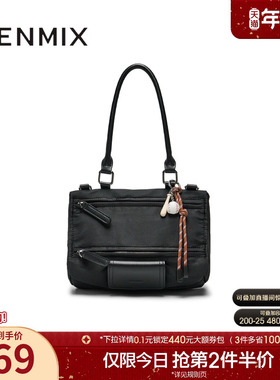 天美意复古休闲包包女单肩斜挎包手提包大容量春季新款X3074AX5