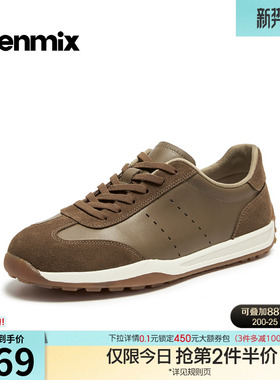 天美意2026春新款商场同款运动休闲鞋百搭系带男德训鞋3ZX01AM6