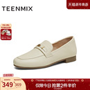 2025秋新款 天美意英伦乐福鞋 女休闲小皮鞋 复古单鞋 CPC12CA5 平底鞋