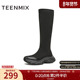 靴2025冬新款 天美意运动厚底增高弹力靴长靴女鞋 高筒时装 KTX19DG5