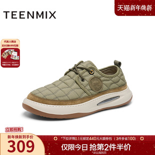 休闲百搭日常通勤厚底男布鞋 商场同款 3YM01DM4 新款 天美意冬季