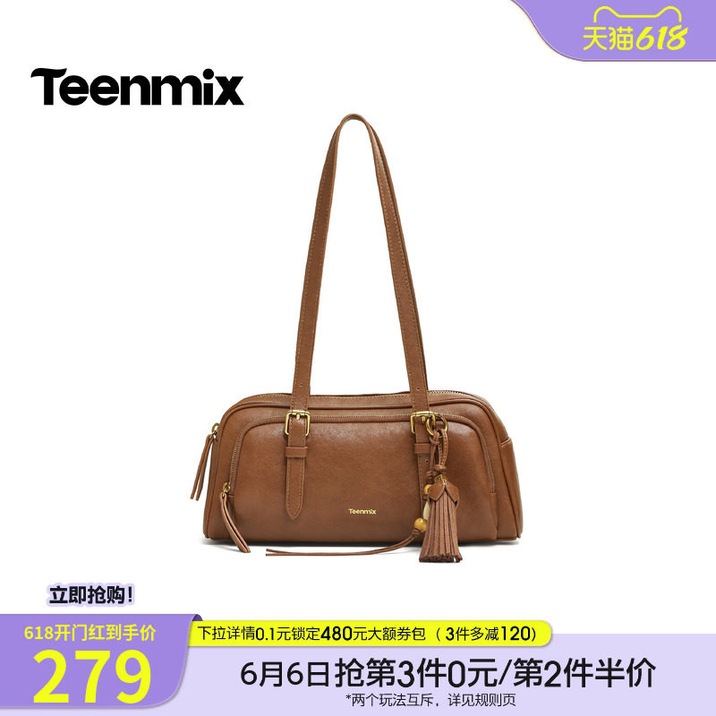 天美意简约时尚包包女复古腋下包手提单肩包冬季新款X3209DX5