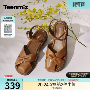 新款 天美意复古镂空平底罗马凉鞋 2026夏季 凉鞋 KL013BH6 女休闲时装