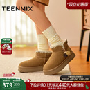 天美意增高厚底加绒保暖雪地靴棉鞋女鞋子短靴2025冬新款BM301DD5