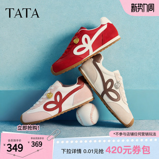 新款 休闲新年运动鞋 GXW04AM6 红色休闲阿甘鞋 TATA他她半糖信号女鞋